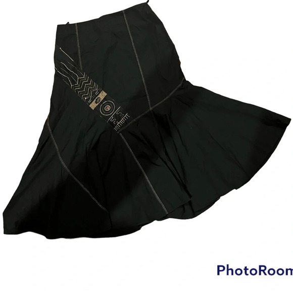 Atika vintage style Embroidered asymmetrical A line Skirt  Sz M/L - Picture 13 of 13